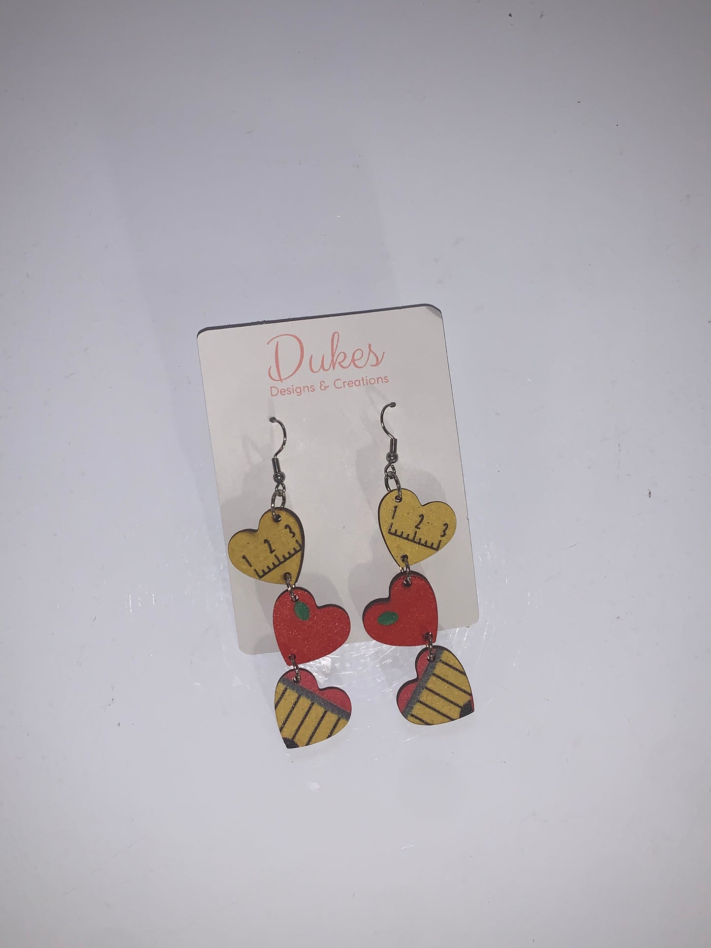 Teacher Heart Earrings