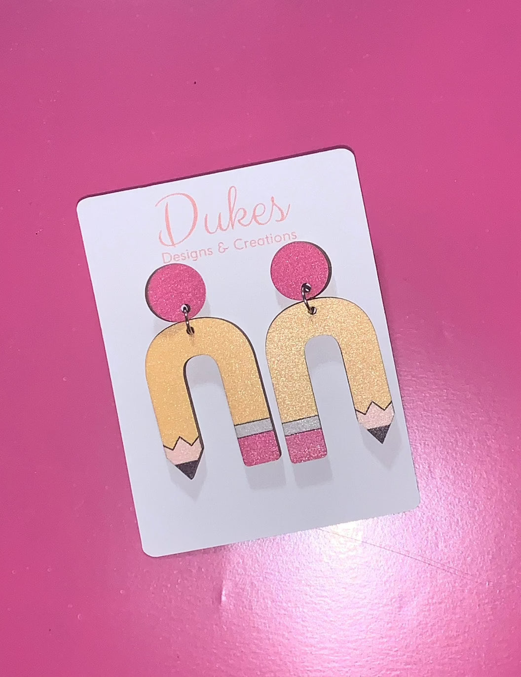 Rainbow Pencil Earrings