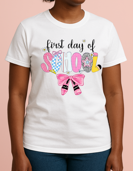 Coquette First Day Of School Tee