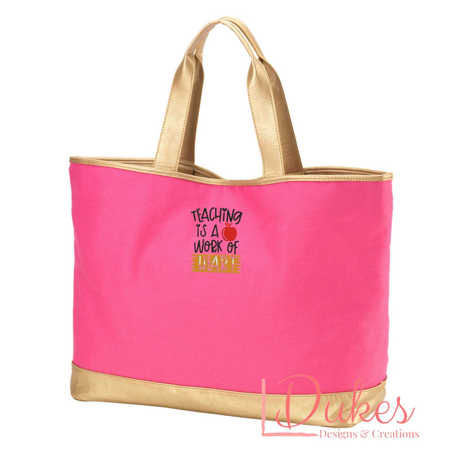 Teaching is a Work of Heart Oversized Tote Bag
