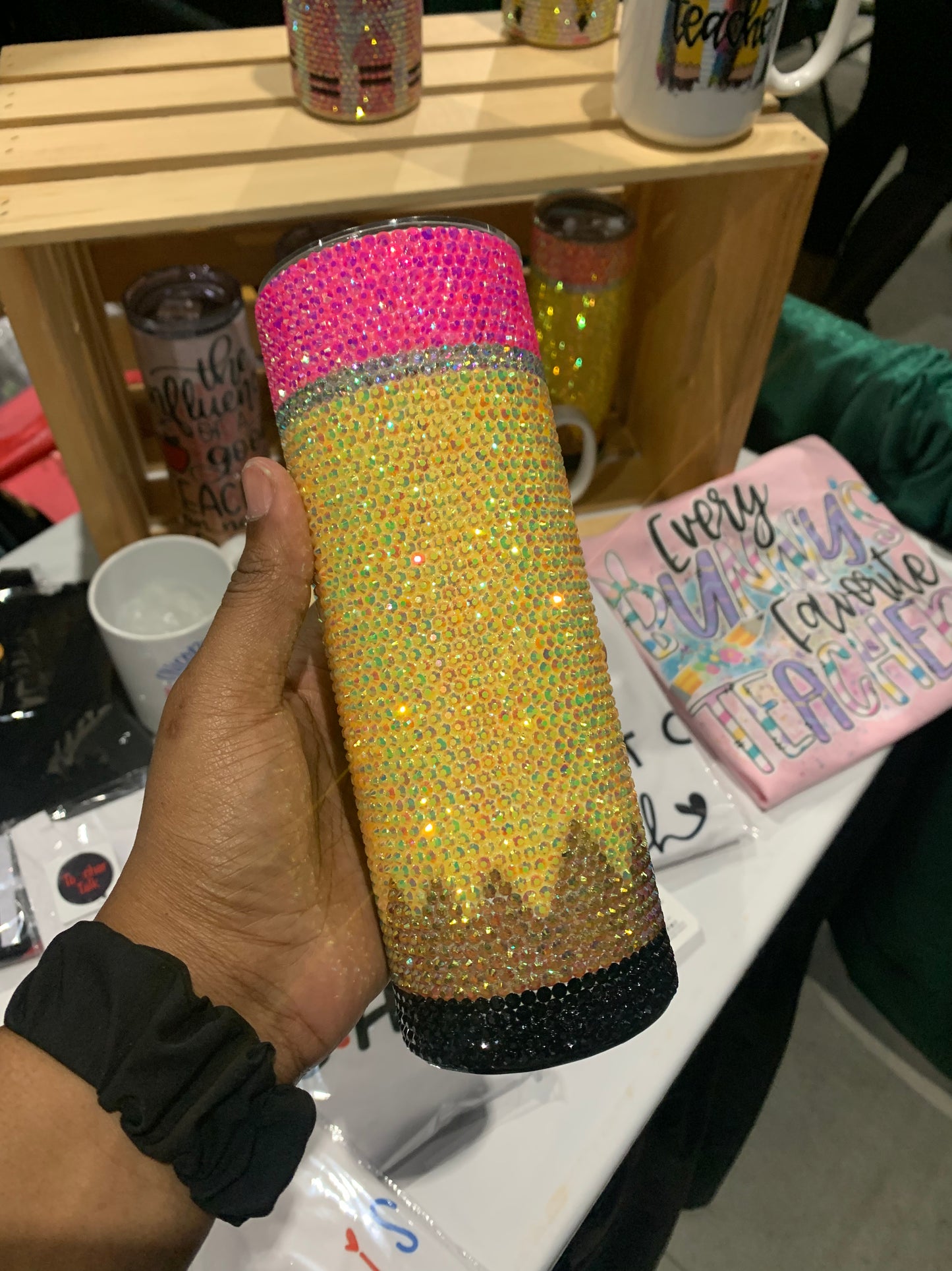 Pencil Stainless Steel Fully Blinged 20oz Tumbler