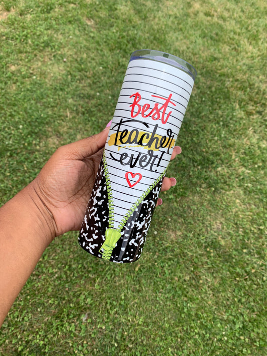 Best Teacher Ever Composition 20oz Tumbler