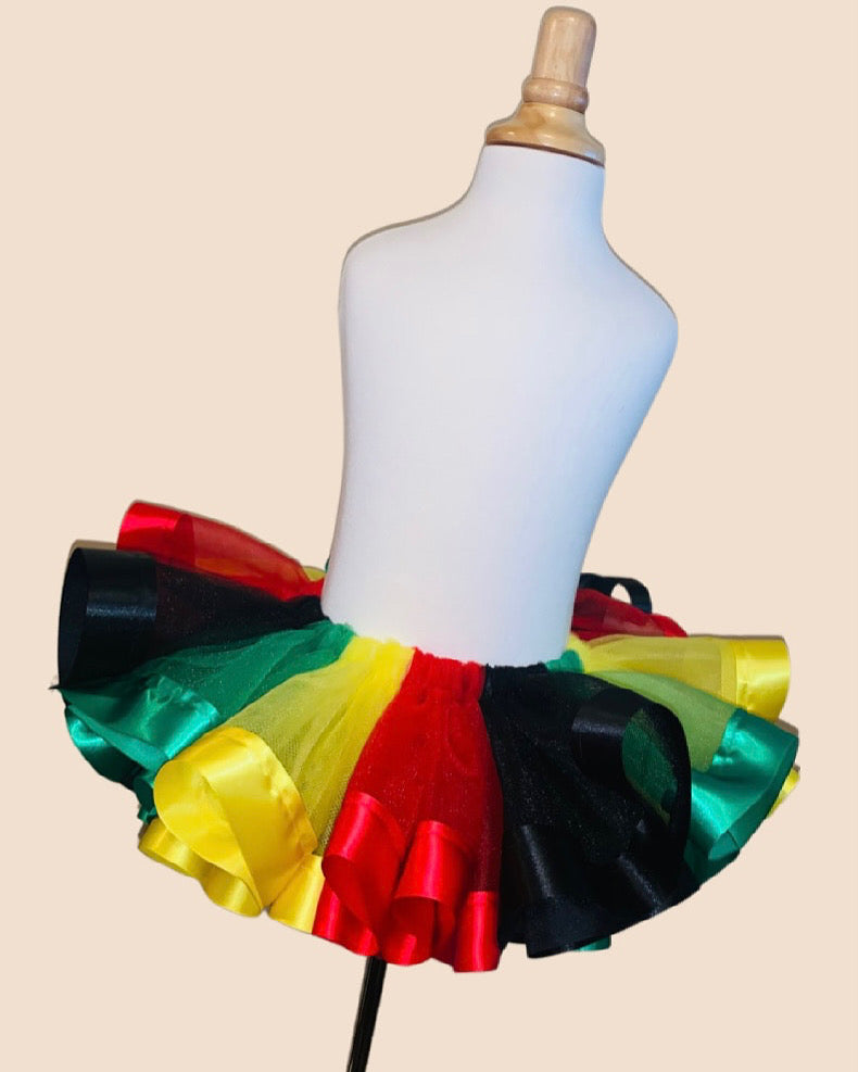 Adult Juneteenth Ribbon Trim Tutu