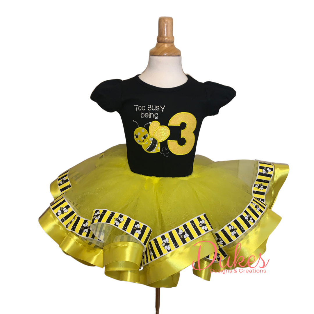 Bee Double Ribbon Trim Tutu