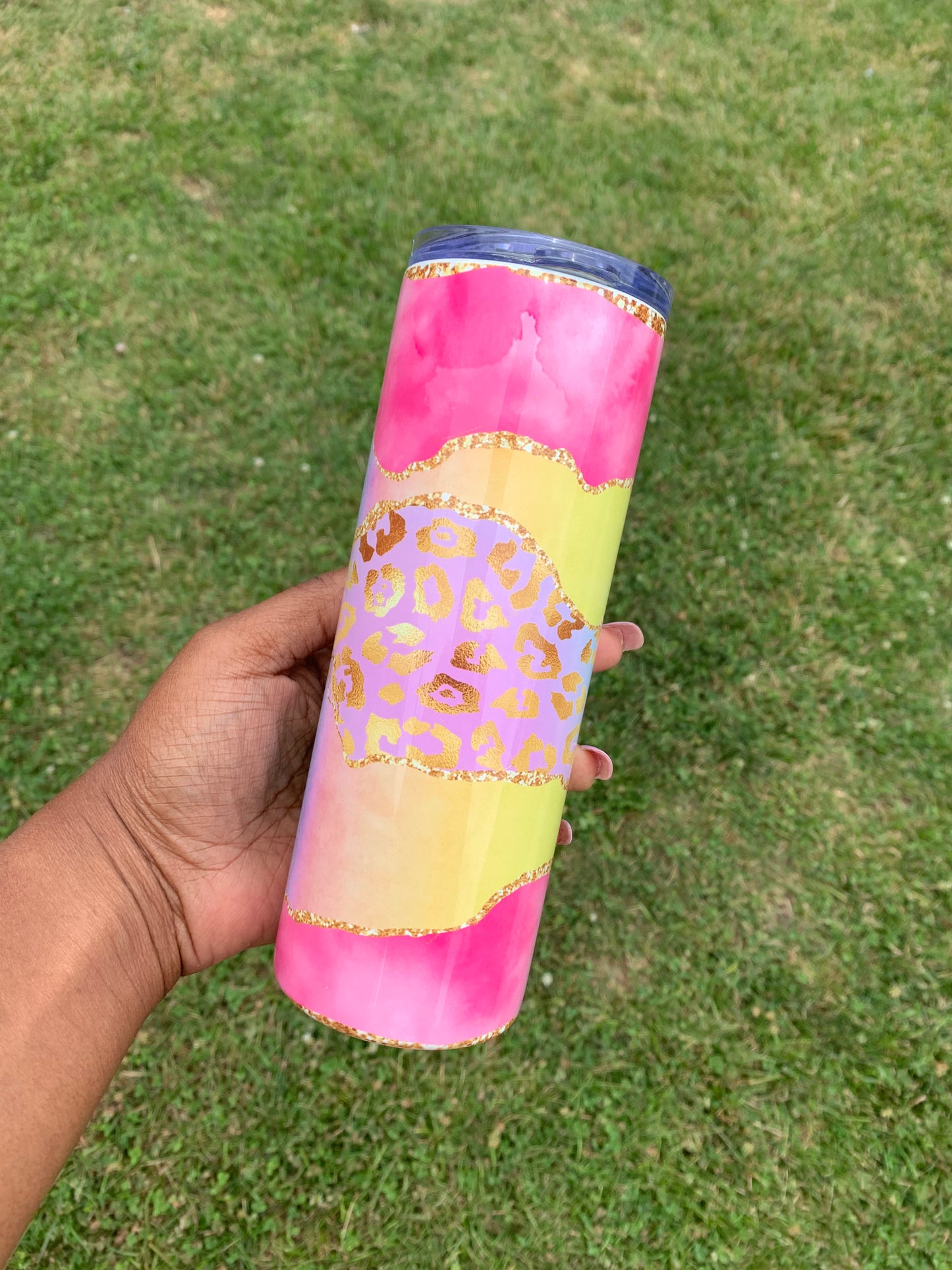 Imperfect-Pink Leopard 20oz Tumbler
