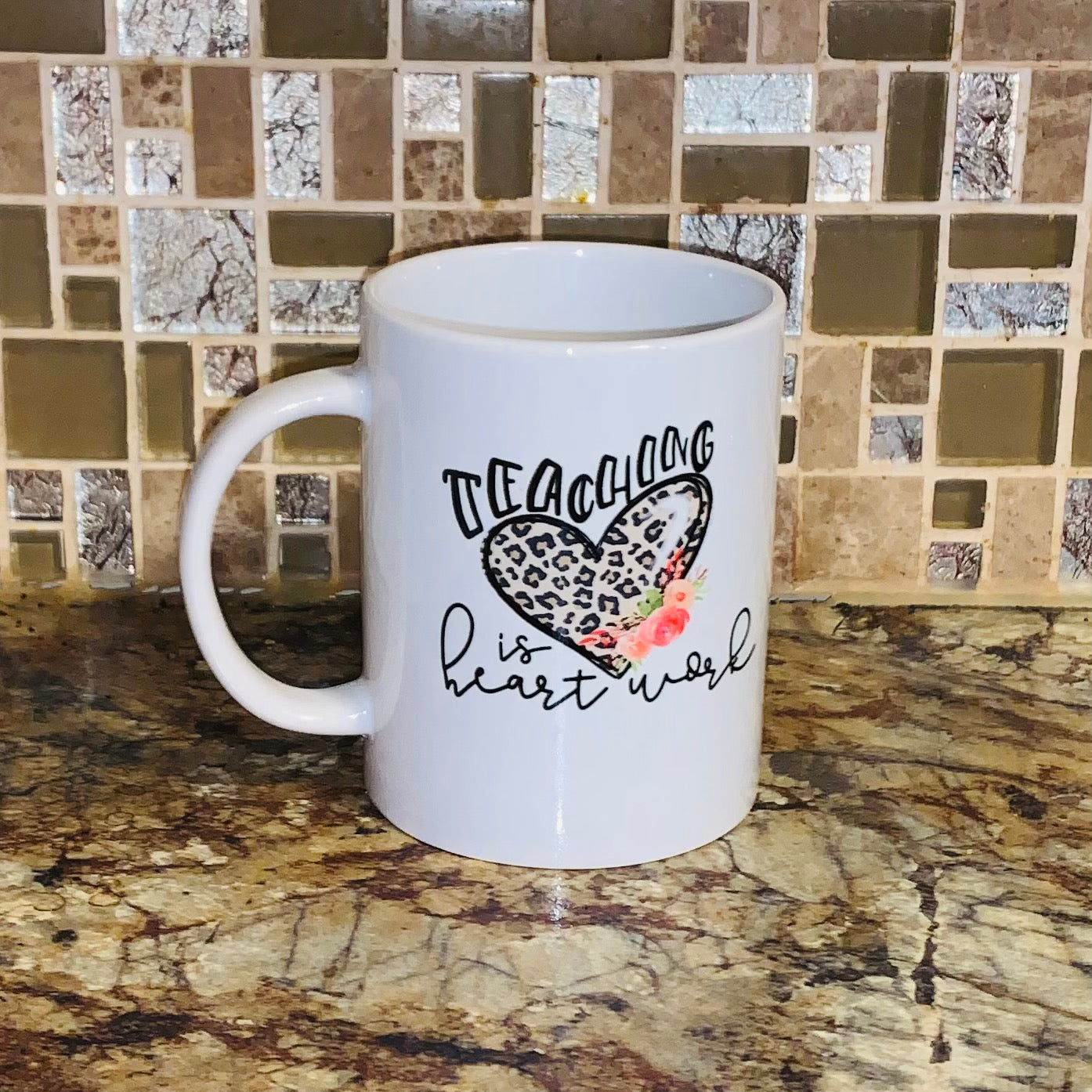 Heart Work Teacher Mug