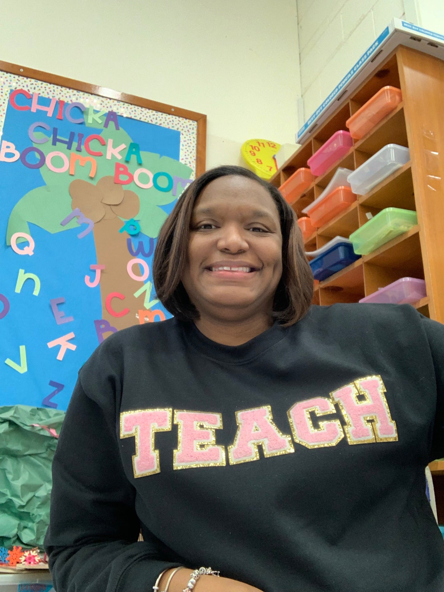 TEACH Chenille Patch Sweatshirt