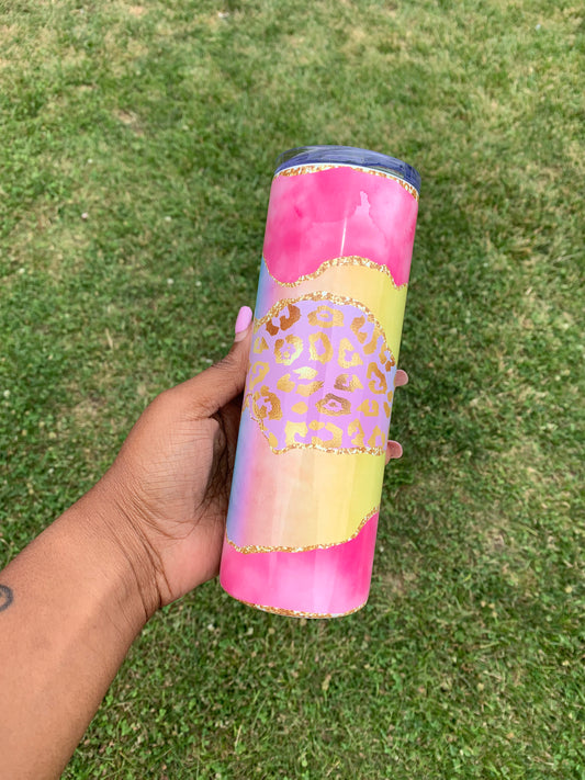 Imperfect-Pink Leopard 20oz Tumbler