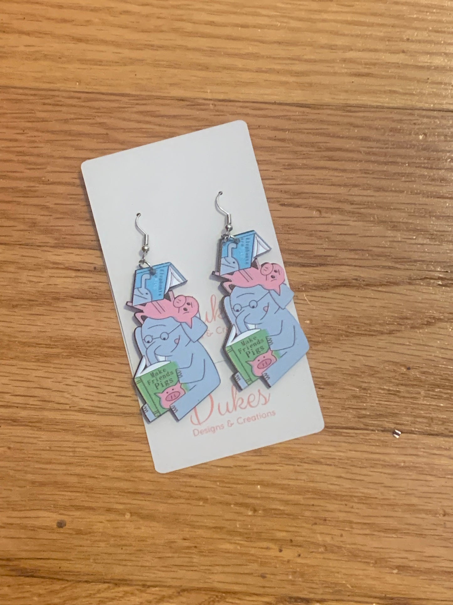 Piggie & Gerald Themed Earrings