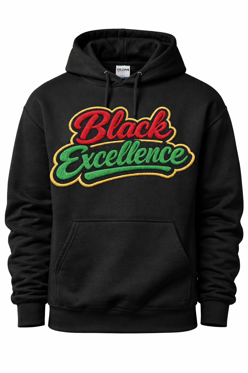 Black Excellence Faux Patch Hoodie