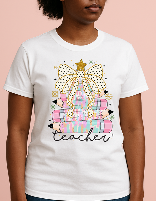 Christmas Crayon Tree Tee
