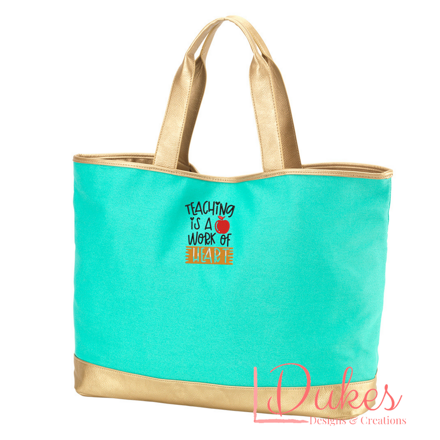 Teaching is a Work of Heart Oversized Tote Bag
