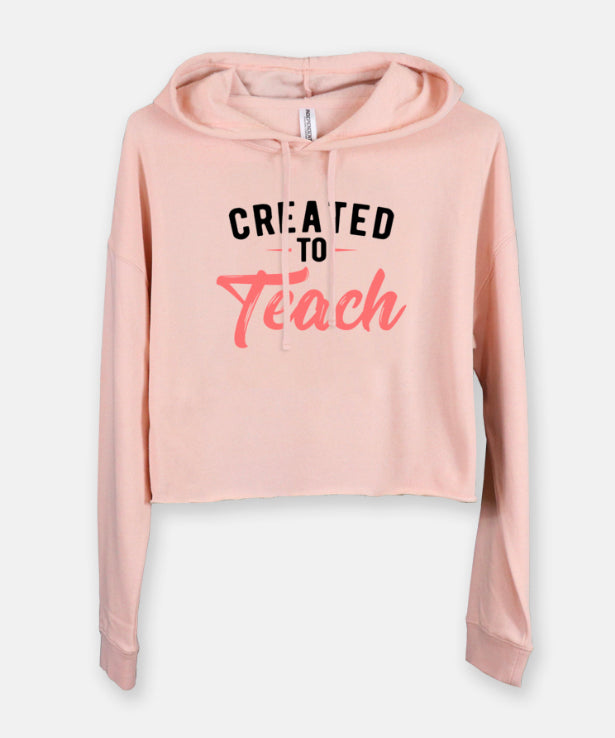 Created to Teach Cropped Top Sweatshirt - Script Bold