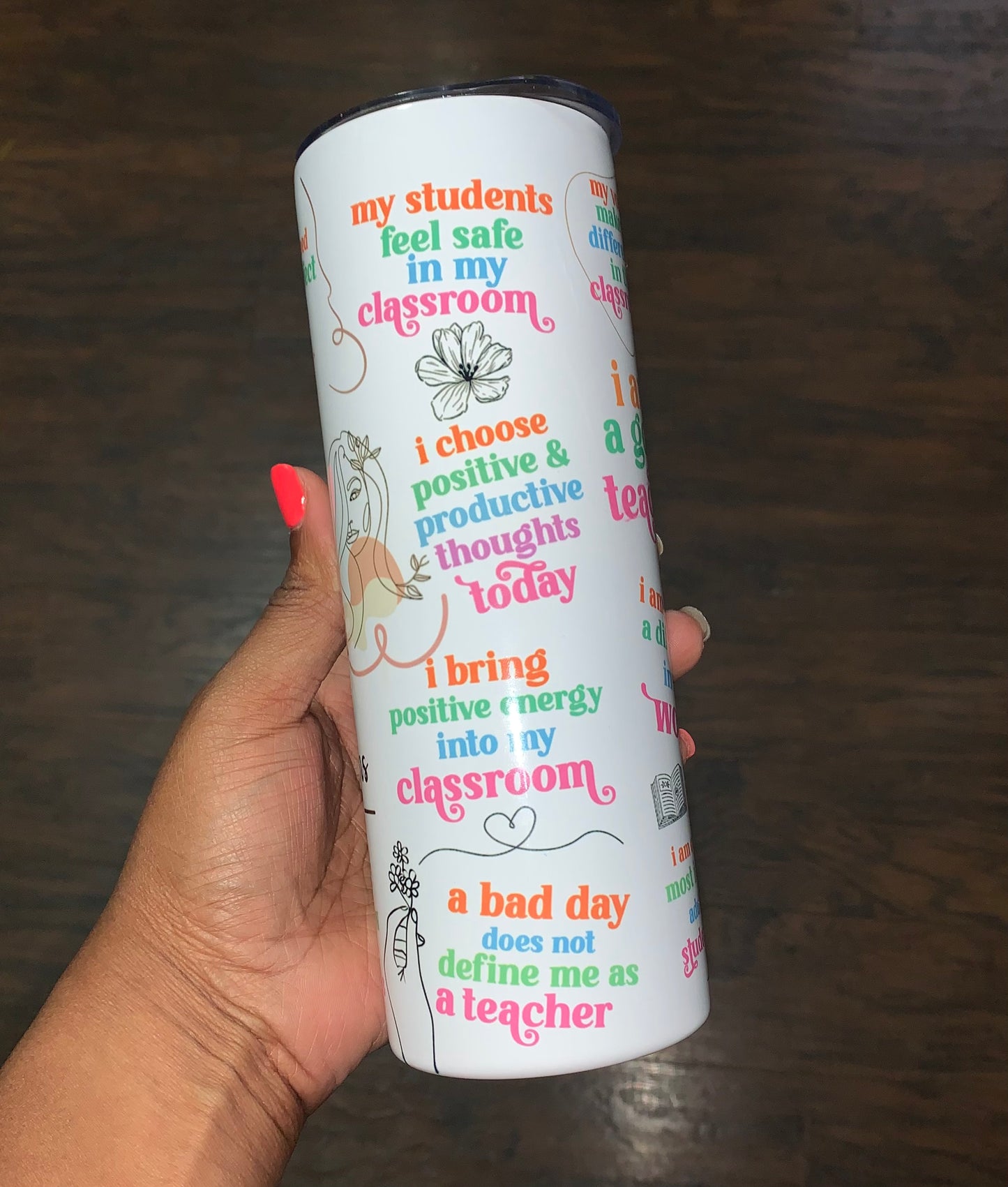 Teacher Daily Affirmations 20oz Tumbler