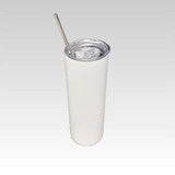 Sublimation Skinny Tumbler with Stainless Steel Straw 20 oz