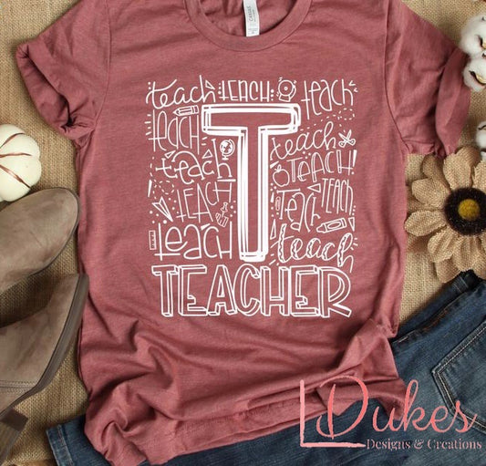 Typography Teacher Tee